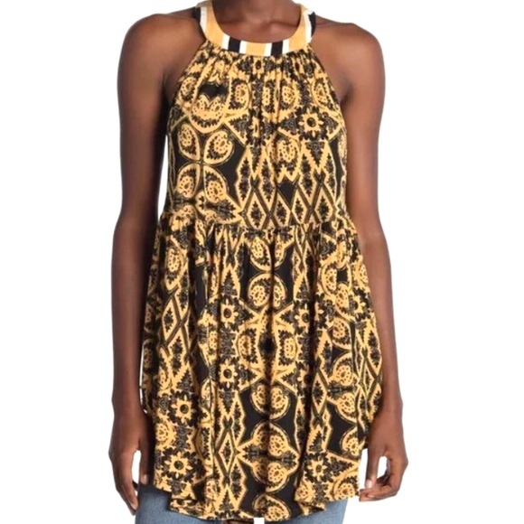 *NWT Free People Mimi Tunic in Black Combo. Size S - Picture 2 of 10